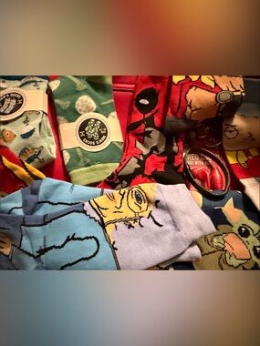 Colorful Novelty Sock Bundle - Cartoon & Pattern Mix